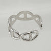 Women's Fashion Titanium Steel Geometric Hollow Opening Adjustable Ring With Electroplating