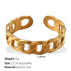Women's Fashion 316L Stainless Steel Geometric Ring With Electroplating