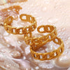 Women's Fashion 316L Stainless Steel Geometric Ring With Electroplating