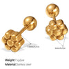 Women's Fashion 316L Stainless Steel Glossy Aircraft Robot Shape Electroplated Earrings