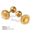 Women's Fashion 316L Stainless Steel Glossy Aircraft Robot Shape Electroplated Earrings