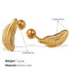 Women's Fashion 316L Stainless Steel Glossy Aircraft Robot Shape Electroplated Earrings