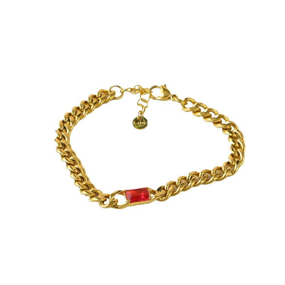 Women's Fashion Trendy Geometric Stainless Steel 18K Vacuum Goldplated Bracelet