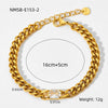 Women's Fashion Trendy Geometric Stainless Steel 18K Vacuum Goldplated Bracelet