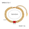 Women's Fashion Trendy Geometric Stainless Steel 18K Vacuum Goldplated Bracelet