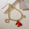 Women's Fashion Trendy Hand Jewelry Copper Geometric Lobster Crab Pendant Bracelet Micropaved