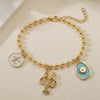 Women's Fashion Trendy Hand Jewelry Copper Geometric Lobster Crab Pendant Bracelet Micropaved