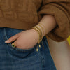 Women's Fashion Trendy Hiphop Style Stainless Steel Electroplated Geometric Chain Bracelet
