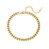 Women's Fashion Trendy Hiphop Style Stainless Steel Electroplated Geometric Chain Bracelet