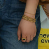 Women's Fashion Trendy Hiphop Style Stainless Steel Electroplated Geometric Chain Bracelet