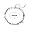 Women's Fashion Trendy Hiphop Style Stainless Steel Electroplated Geometric Chain Bracelet