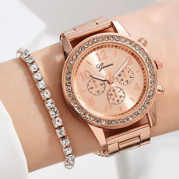 Women's Fashion Watch Alloy Stainless Steel Round Dial