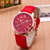Women's Fashion Watch Belt Alloy Case Pu Strap Stainless Steel Clasp Round Dial Leisure Style