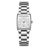 Women's Fashion Waterproof Quartz Watch With Diamond Encrusted Stainless Steel Band And Small Square Dial