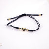Women's Fashion Woven Copper Adjustable Bracelet With Micro Inlaid Color Zircon Geometric Heart Shape Jewelry