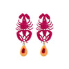 Women's Fashion Zinc Alloy Animal Zodiac Exaggerated Lobster Pendant Mango Tassel Earrings With Electroplating