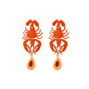 Women's Fashion Zinc Alloy Animal Zodiac Exaggerated Lobster Pendant Mango Tassel Earrings With Electroplating