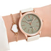 Women's Fashionable Alloy And Textile Glass Quartz Round Dial Watch
