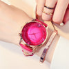 Women's Fashionable Alloy Quartz Watch With Belt Strap And Mineral Strengthened Glass Mirror