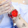 Women's Fashionable Alloy Quartz Watch With Belt Strap And Mineral Strengthened Glass Mirror