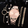 Women's Fashionable Alloy Watches With Round Dial And Stainless Steel Buckle