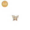 Women's Fashionable Copper Stone Butterfly Zodiac Diamond Earrings