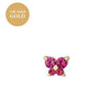 Women's Fashionable Copper Stone Butterfly Zodiac Diamond Earrings