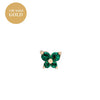 Women's Fashionable Copper Stone Butterfly Zodiac Diamond Earrings