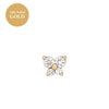 Women's Fashionable Copper Stone Butterfly Zodiac Diamond Earrings