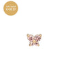 Women's Fashionable Copper Stone Butterfly Zodiac Diamond Earrings
