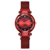 Women's Fashionable Diamondencrusted Metal Quartz Watch With Magnetic Milan Belt And Round Dial