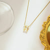 Women's Fashionable Elegant Light Luxury Copper Pendant Titanium Steel Necklace With Letter H Oil Dropping Enamel And Electroplating