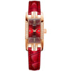 Women's Fashionable Elegant Quartz Watch With Alloy Case Pu Strap Square Dial Retro Style