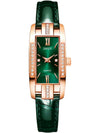 Women's Fashionable Elegant Quartz Watch With Alloy Case Pu Strap Square Dial Retro Style