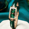 Women's Fashionable Elegant Quartz Watch With Alloy Case Pu Strap Square Dial Retro Style