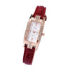 Women's Fashionable Elegant Quartz Watch With Alloy Case Pu Strap Square Dial Retro Style