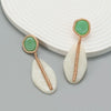 Women's Fashionable Geometric Alloy Earrings With Electroplating Treatment