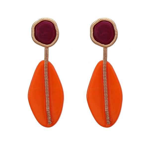 Women's Fashionable Geometric Alloy Earrings With Electroplating Treatment