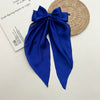 Women's Fashionable Handmade Cloth Spring Clip Hair Accessories With Bow And Long Tail Streamer