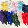Women's Fashionable Handmade Cloth Spring Clip Hair Accessories With Bow And Long Tail Streamer