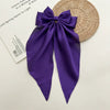 Women's Fashionable Handmade Cloth Spring Clip Hair Accessories With Bow And Long Tail Streamer