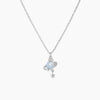 Women's Fashionable Jewelry Copper 18K Star Pattern Planet Saturn Ring Necklace Planetary Pendant Clavicle Chain