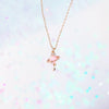 Women's Fashionable Jewelry Copper 18K Star Pattern Planet Saturn Ring Necklace Planetary Pendant Clavicle Chain