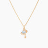 Women's Fashionable Jewelry Copper 18K Star Pattern Planet Saturn Ring Necklace Planetary Pendant Clavicle Chain