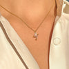 Women's Fashionable Jewelry Copper 18K Star Pattern Planet Saturn Ring Necklace Planetary Pendant Clavicle Chain