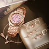 Women's Fashionable Light Luxury Quartz Watch With Alloy Case Pu Strap Stainless Steel Buckle And Round Dial