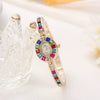 Women's Fashionable Light Luxury Quartz Wrist Watch With Alloy Material And Oval Dial