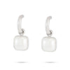 Women's Fashionable Light Luxury Square Pearl Stainless Steel Electroplated Earrings