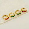 Women's Fashionable Light Luxury 316L Stainless Steel Gold Plated Geometric Inlaid Zircon Earrings