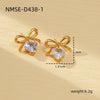 Women's Fashionable Marine Element Starfish And Heart Stainless Steel Electroplating Earrings And Ring Set
